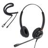 IPD Phone Headset for Office and Call Center Wired QD to RJ9, IPH-215 binaural-Compatible with Polycom VVX,Avaya,Nortel,NEC,Fanvil,Mitel landline Phones view 1