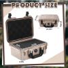 Relaxweex 1 Pcs 22.4 x 16.1 x 10.2 Inch Waterproof Hard Case with DIY Customizable Foam Insert Portable Protective Case with Knife for Camera Drones Equipments Tools Test Instruments (Tan) view 2