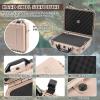 Relaxweex 1 Pcs 22.4 x 16.1 x 10.2 Inch Waterproof Hard Case with DIY Customizable Foam Insert Portable Protective Case with Knife for Camera Drones Equipments Tools Test Instruments (Tan) view 3