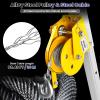 Aluminum Confined Space Tripod Kit, 2600lbs Manual Winch Adjustable 7' Leg Bracket Wells Rescue Tripod with Full Body Security and Saftey Self-Locking Device view 2