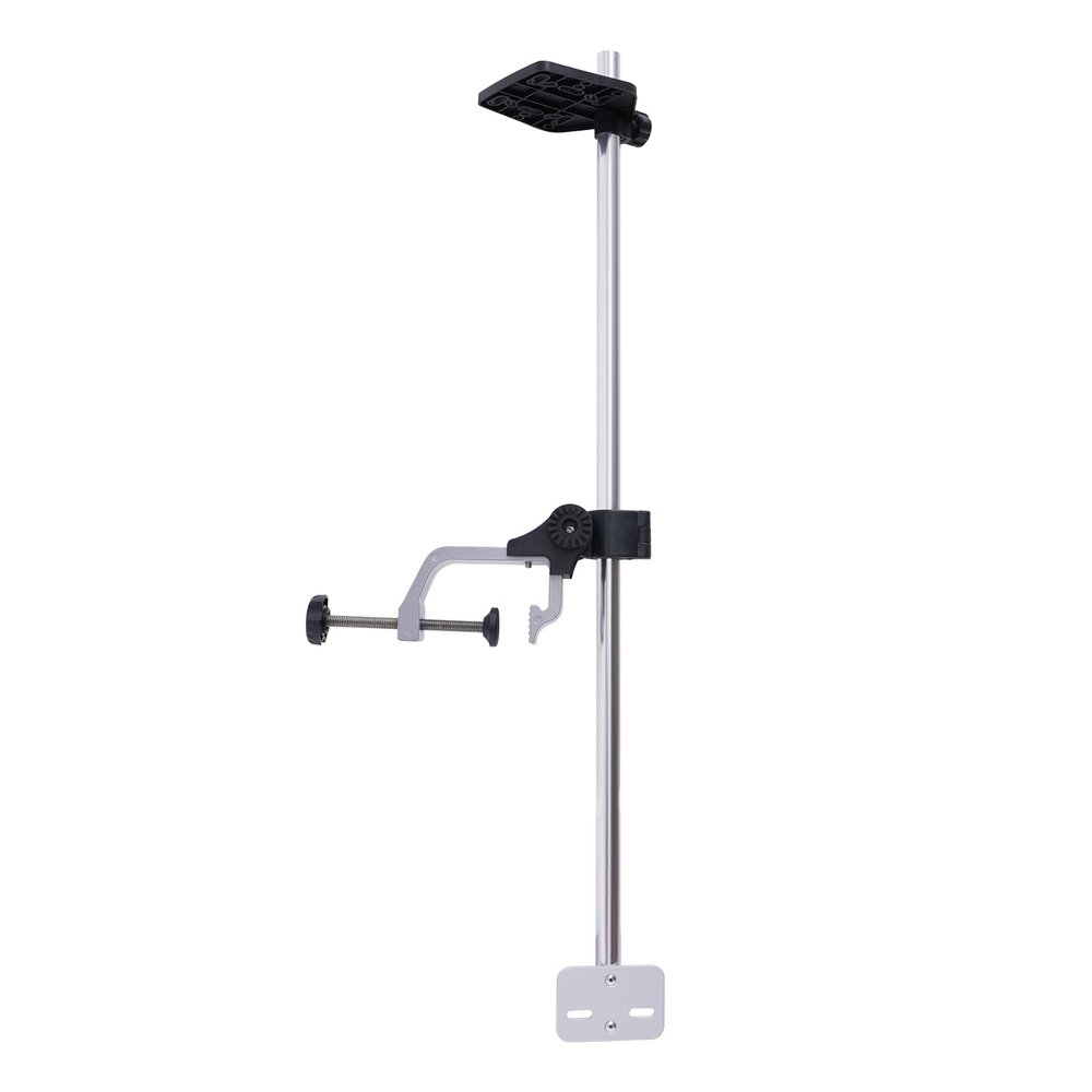 Universal Portable Transducer Bracket with Fish Finder Mount Portable 360 Adjustable Rotating Clamp Bracket Transducer Mount Transducer Pole Mount for Boat Canoe Kayak Fishing