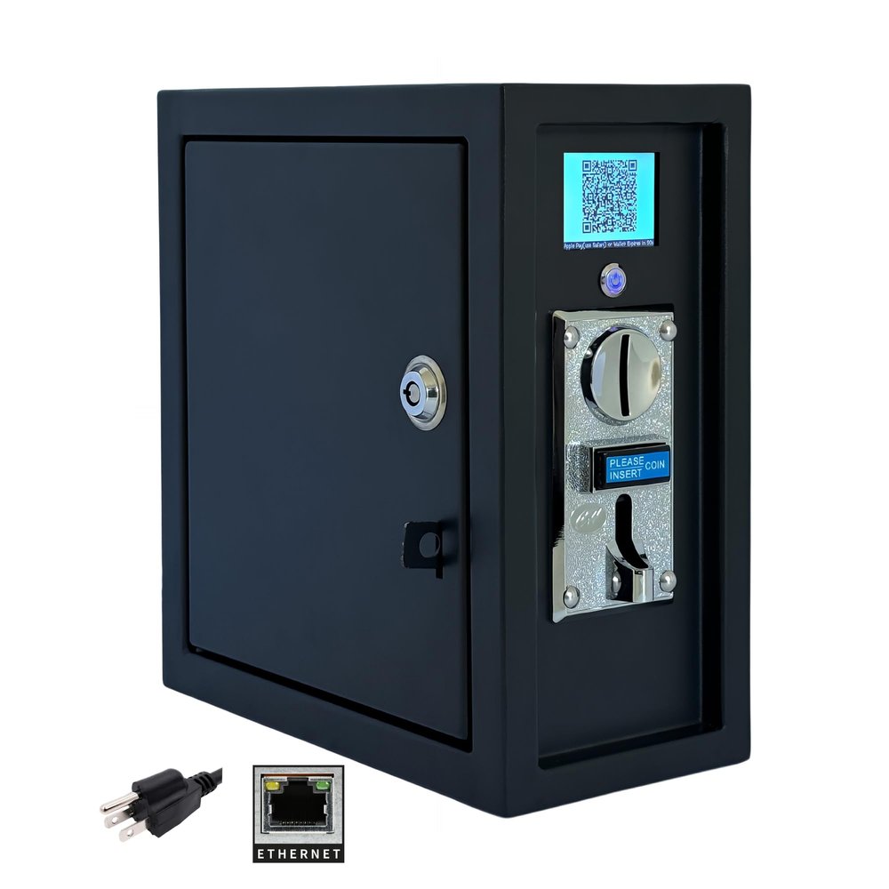 Sintron ST-004 110V Ethernet Edition LCD Upgrade Coin & Mobile Payment for Apple Pay Paypal Operated Timer Control Power Box for Vending Machine, Gaming Machines, Shoe Polisher, Washing Machines