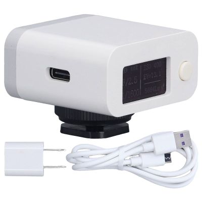 Camera Light Meter,M08 Reflection Light Meter for Photography, Upper Reflection Light Photometer with USB Cable, Applicable Scenes with Equipment, Shutter Priority