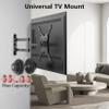 Full Motion TV Wall Mount, Corner Wall Mount Bracket with Swivel Tilt Arm, Fits VESA 400x400mm, 77 lbs Max, Universal TV Mount for LED Monitors Flat Screens for 26-55 Inch TVs view 4