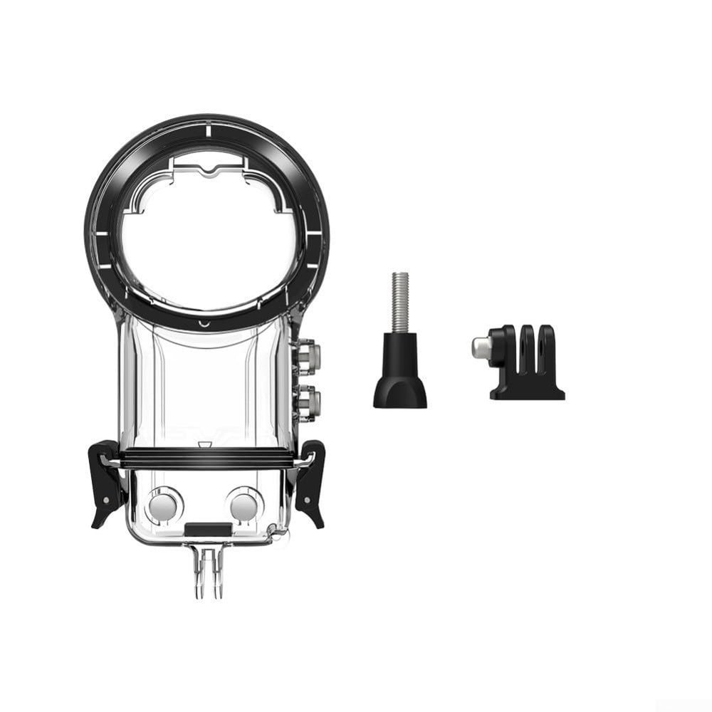 Invisible Dive Housing Case for Insta360 X5 with Bracket 50m Waterproof Shell Transparent PC Construction Underwater Camera Protector for Deep Sea Diving Photography Adventure Exploration