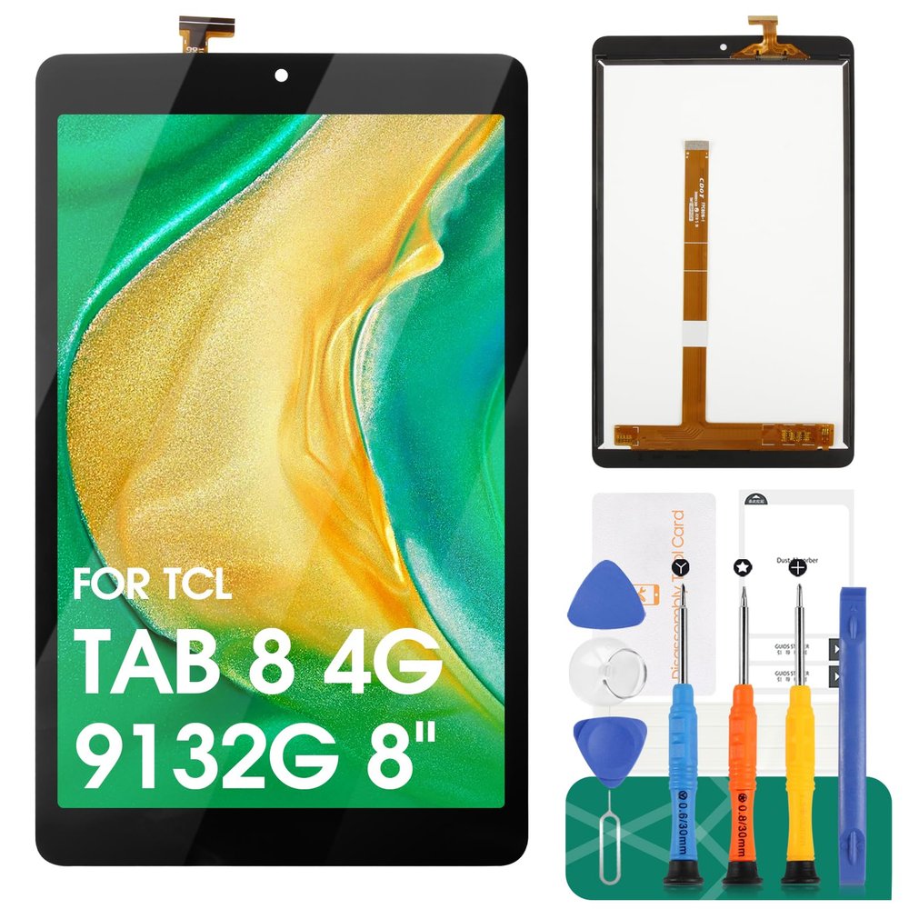 for TCL TAB 8 4G 9132G Screen Replacemet for TCL TAB 8 4G LCD Display for TCL TAB 8 4G 9132G 8" Touch Screen Digitizer Display Assembly Repair Kits (Black)