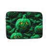 Green Ghost Horror Halloween Pumpkin Laptop Case 10 inch, TSA Laptop Sleeve Shockproof Protective Notebook Case Water Resistant Computer Carrying Cover Briefcase Handbags Men Women Computer Bag view 1