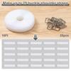 1" x16Ft Hook and Loop Straps with 25 Metal Buckles, Adjustable Fastening Cable Straps, Free Cut Length, Reusable Nylon Cable Ties for Organizer or Storage, White view 2