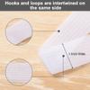 1" x16Ft Hook and Loop Straps with 25 Metal Buckles, Adjustable Fastening Cable Straps, Free Cut Length, Reusable Nylon Cable Ties for Organizer or Storage, White view 3