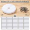 1" x32Ft Hook and Loop Straps with 50 Metal Buckles, Adjustable Fastening Cable Straps, Free Cut Length, Reusable Nylon Cable Ties for Organizer or Storage, White view 2