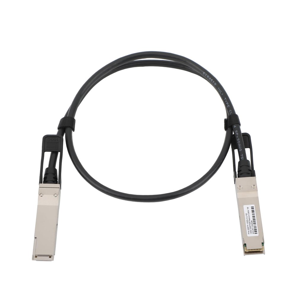 WSOLDMA 100G QSFP28 DAC Copper Cable, Passive Direct Attach Twinax Cable, High-Speed, for Ethernet Switches CU1M
