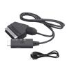 LINGQE Scart to HDMI-Compatible Adapter Cable HD 1080P TV Video Converter Adapter with USB Cable for HDTV/DVD/Set-top Box/PS3/PAL view 1