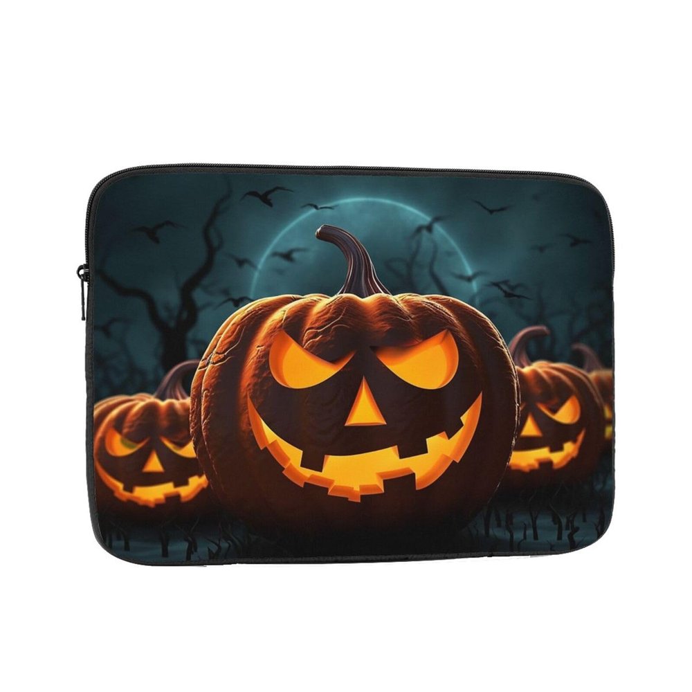 Happy Halloween Pumpkin Laptop Case 17 inch, TSA Laptop Sleeve Shockproof Protective Notebook Case Water Resistant Computer Carrying Cover Briefcase Handbags Men Women Computer Bag
