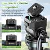 ULANZI JJ06 GlideGo Carbon Fiber Video Tripod, Dual 360 Pan Head, 73.6 inch Max Height, 11 lb Load, Quick Release Plate view 4