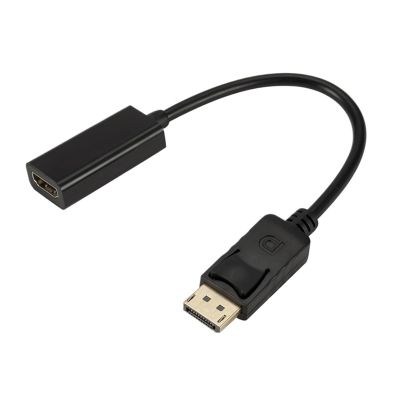 LINGQE 4K DisplayPort to HDMI-Compatible Adapter Male DP to Female HDMI-Compatible Cable Converter Video for HD TV PC Projector(White)