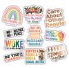10pcs Social Justice Stickers Sheet, Empowering Inclusive Vinyl Decals for Activists, Teachers, Human Rights Advocates, Waterproof, UV-Resistant for Laptop, Water Bottle, Journal, Notebook view 1