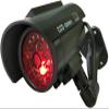 Solar Powered Dummy Fake Security Camera Bullet CCTV Surveillance with Simulated LED Realistic Red Flashing Light and Security Warning Sticker Decal Indoor Outdoor, 4 Pack view 3