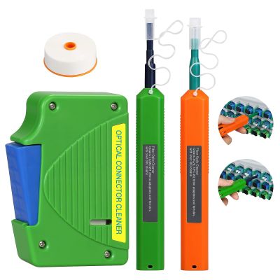 4-piece fiber optic cleaning kit suitable for SC/FC/ST/LC end face fiber optic cable connector cleaning tool SC 2.5mm LC 1.25mm fiber optic cleaning pen cleaning box equipped with 1 replacement core