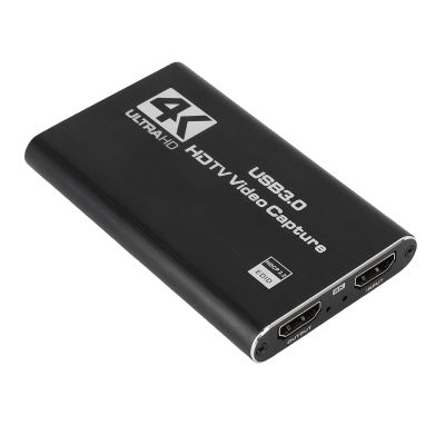 4K HD Multimedia Interface Card, Video Loop Out 1080P, USB 3.0 Streaming for Online Meetings, Twitch, Compatible with Wins 7 8 10, OS X