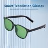 AI Translation Glasses, 118 Languages Real Time Multilingual Support Clear Lens, for Men Women, for Travel Meeting Trade Business view 3