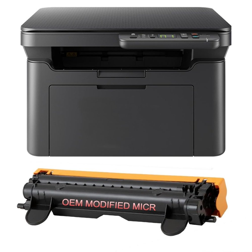 MA2000W Multifunctional Monochrome Laser Check Printer (Print/Copy/Scan), Bundle with RT OEM Modified TK-1242 MICR Toner Cartridge for Printing Payroll and Business Checks