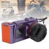4K Digital Camera, 50X Zoom 70MP Video Camcorder Auto Focus with Double Screen and Flash for Photography, Portable Wide Angle Selfie Cameras for Travel (Violet) view 2
