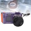 4K Digital Camera, 50X Zoom 70MP Video Camcorder Auto Focus with Double Screen and Flash for Photography, Portable Wide Angle Selfie Cameras for Travel (Violet) view 4