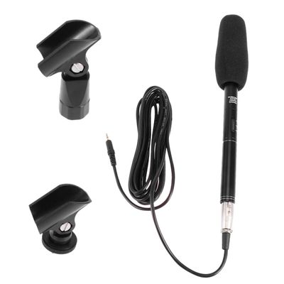 BESPORTBLE 1 Set Portable Interview Microphone for Camera Shock Absorbing Design for Sound Compatible with SLR and Camcorders for Outdoor Live Streaming and Recording Black