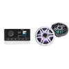Fusion MS-RA210 Source Unit w/Clarion CMSP-771RGB-SWG Premium 7.7-inch Coaxial Marine Speakers with Built-in RGB Illumination (Includes White & Gray Sport Grilles) view 1