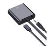 LINGQE HD 1080P HDMI to Converter Cable with 3.5mm Ja-ck Power Supply Port Adapter for Desktop PC Projector P;S/4 TV BoxNote(with Audio USB Power) view 1