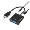 LINGQE HD 1080P HDMI to Converter Cable with 3.5mm Ja-ck Power Supply Port Adapter for Desktop PC Projector P;S/4 TV BoxNote(with Audio USB Power) view 2