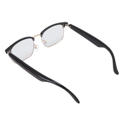 AI Translation Glasses V5.3 Built in Mic Speaker Polarized Translator Glasses with Magnetic Lenses 150 Languages Gold Frame for International Travel Business Negotiations