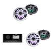 Fusion MS-RA60 Source Unit w/ (2 Pair) Clarion CMSP-771RGB-SWG Premium 7.7-inch Coaxial Marine Speakers with Built-in RGB Illumination (Includes White & Gray Sport Grilles) view 1