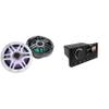 Fusion MS-RA670 Apollo Source Unit w/Clarion CMSP-771RGB-SWG Premium 7.7-inch Coaxial Marine Speakers with Built-in RGB Illumination (Includes White & Gray Sport Grilles) view 1