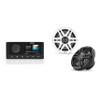 Fusion MS-RA210 Source Unit w/Clarion CMS-651-SWB 6.5-inch Coaxial Marine Speakers (Includes White & Black Sport Grilles) view 1