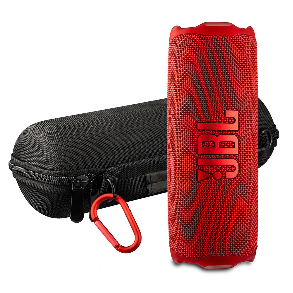 JBL Flip 7 Portable Bluetooth Speaker (Red) | Bold Pro Sound with AI Sound Boost, 16-Hour Playtime, IP68 Waterproof & Dustproof, Auracast Multi-Speaker Pairing + Travel Case