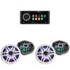 Fusion MS-RA770 Apollo Source Unit w/ (2 Pair) Clarion CMSP-771RGB-SWG Premium 7.7-inch Coaxial Marine Speakers with Built-in RGB Illumination (Includes White & Gray Sport Grilles) view 1