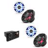 Fusion MS-RA670 Apollo Source Unit w/ (2 Pair) Clarion CMS-651RGB-SWB 6.5-inch Coaxial Marine Speakers with Built-in RGB Illumination (Includes White & Black Sport Grilles) view 1