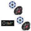 Clarion Fusion MS-RA770 Apollo Source Unit w/ (2 Pair CMS-651RGB-SWB 6.5-inch Coaxial Marine Speakers with Built-in RGB Illumination (Includes White & Black Sport Grilles) view 1