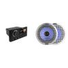 Kicker 51KM614FL 6.5-Inch (165mm) Thin-Mount Marine Coaxial Speakers with RGB LED, 4-Ohm, White & Silver Grilles Included, Bundled with MS-RA670 Apollo Marine Receiver view 1