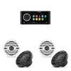 Clarion Fusion MS-RA770 Apollo Source Unit w/ (2 Pair CMS-651-CWB 6.5-inch Coaxial Marine Speakers (Includes White & Black Classic Grilles) view 1