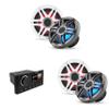 Fusion MS-RA670 Apollo Source Unit w/ (2 Pair) Clarion CMSP-651RGB-SWG Premium 6.5-inch Coaxial Marine Speakers with Built-in RGB Illumination (Includes White & Gray Sport Grilles) view 1