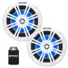 KICKER 51KM604WL KM 6.5" 150 Watts Max Power 4 ohms RGB LED Marine Coaxial Speakers (Pair) view 1