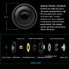 Shower Radio Water Proof, Portable Bathroom Radio AM FM Volume Adjustable, for Home Hot Tub Bathroom Outdoor, Easy Tuning view 3
