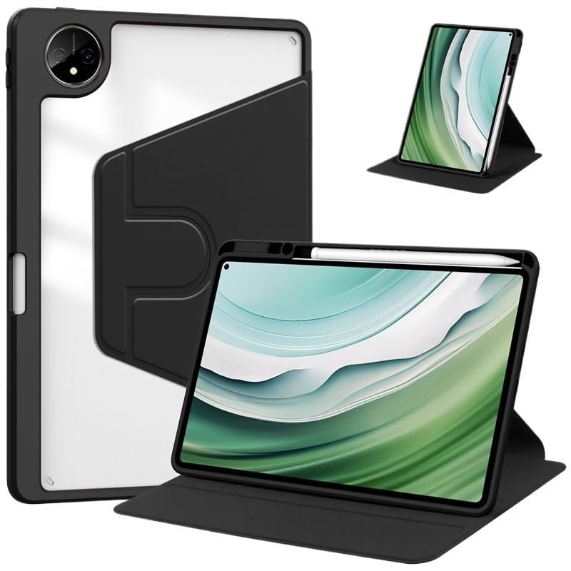 Acrylic Rotating Tablet Cover Suitable for Huawei MatePad Pro 13.2inch 2025 WEB-W00 Case with Pencil Holder