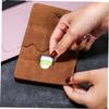 DIYEAH 2pcs Retro Card Storage Case Compact Pu Memory Card Holder Travel-Friendly Organizer view 3