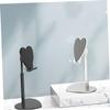 Angoily Heart Shaped Metal Tablet Stand Flexible Phone Support Bracket for Home Office Use Durable Shockproof Design Silver Finish Present for Friends Family view 2