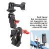Akozon Action Camera Mount Clamp Kit Aluminum Alloy Handlebar Camera Clamp with Articulating Arm Double Claw for Pocket Go 3 Pro Phone view 3