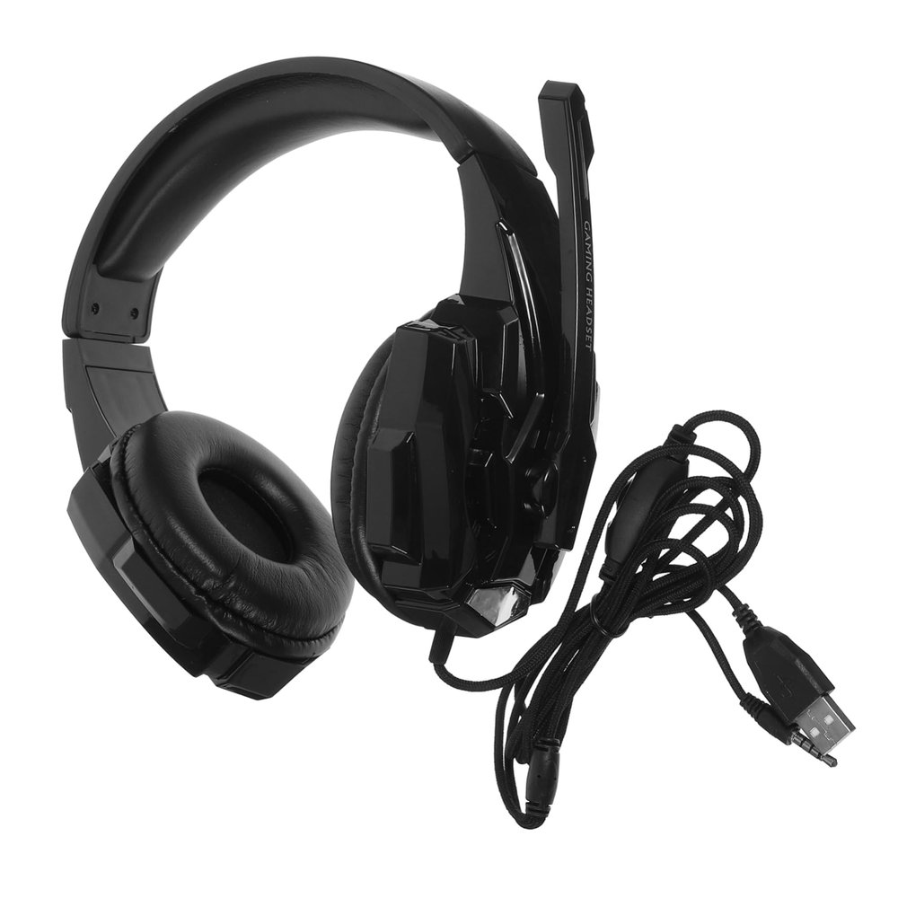 DIYEAH 1pc Wired Gaming Headset with Microphone Headphones for Laptop Soft Cushioned Ear Pads Stylish Design for Gaming Sessions
