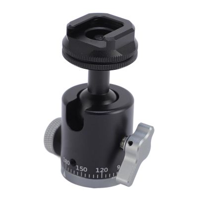 Akozon Tripod Ball Head Mount Adapter 360 Degree Rotation Monopod Cellphone Aluminum Alloy Ball Head Mount